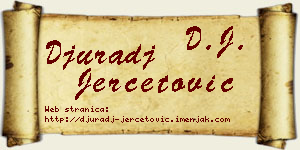 Đurađ Jerčetović vizit kartica